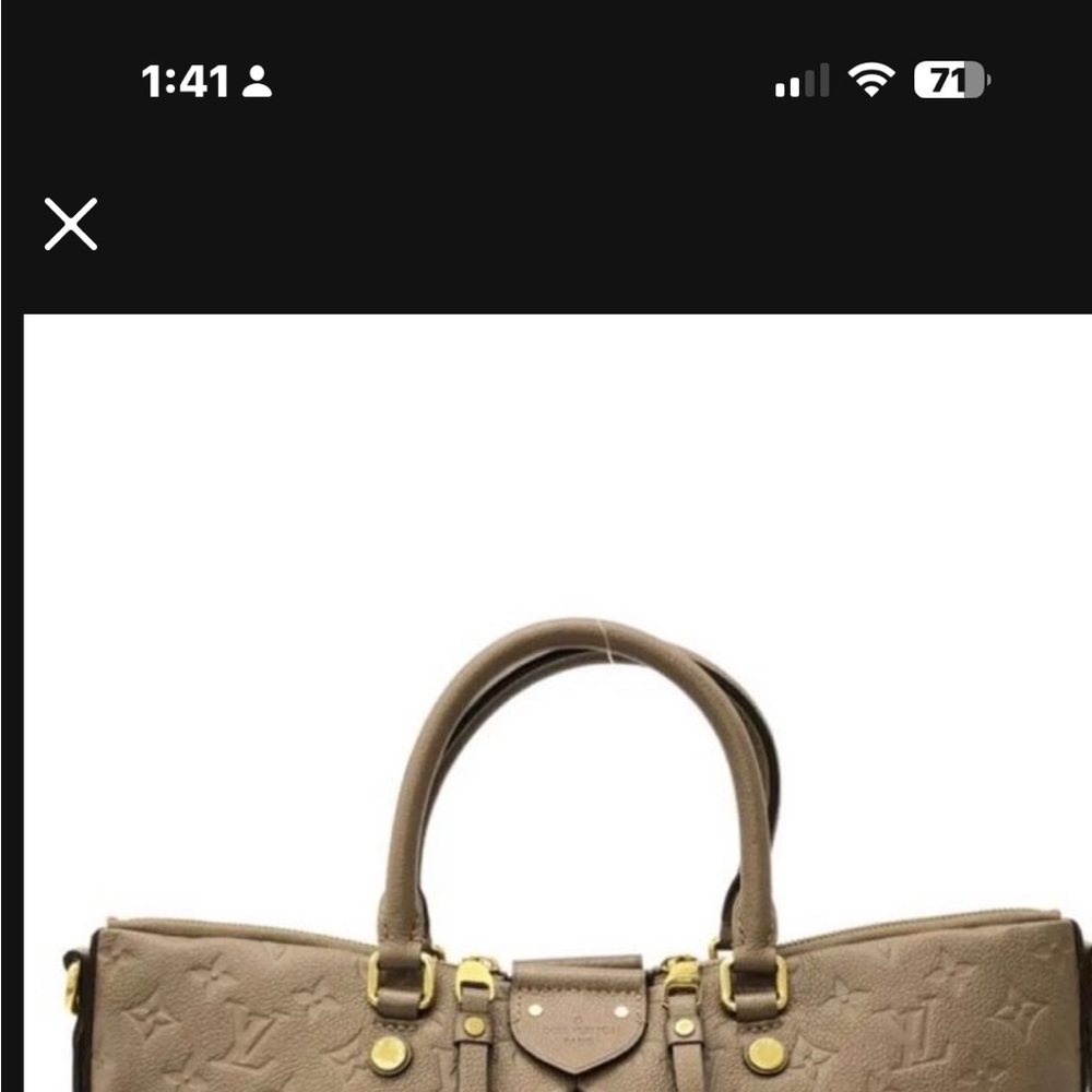 Louis Vuitton Taupe Mazzarine mm Embossed Tote